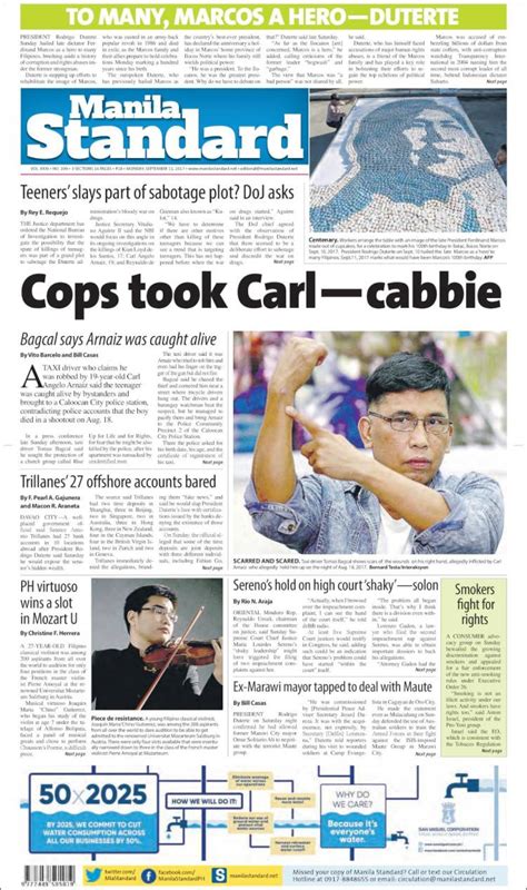 manila standard today newspaper|News Archives .
